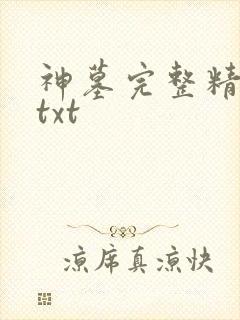 神墓完整精校版txt