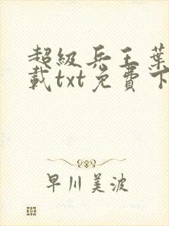 超级兵王叶谦下载txt免费下载