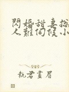 闪婚甜妻总裁大人难伺候小说