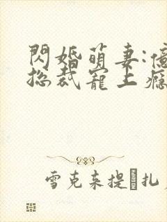 闪婚萌妻:亿万总裁宠上瘾