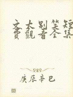 文太别笑短剧免费观看全集高清版