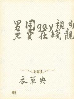 男同gay视频免费在线观看