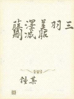 藤泽美羽三级无删减版