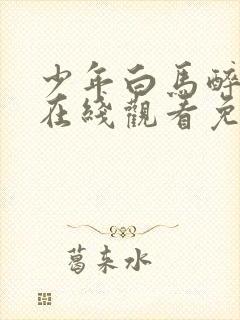 少年白马醉春风在线观看免费观看电视剧封面