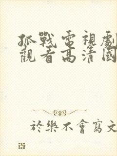 孤战电视剧免费观看高清国语版