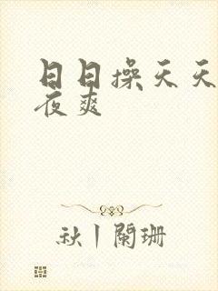 日日操天天干夜夜爽封面
