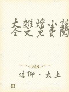 大杂烩小说在线全文免费阅读笔趣阁封面