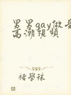 男男gay做受高潮视频