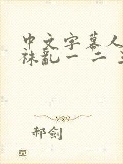 中文字幕人妻丝袜乱一 二 三区