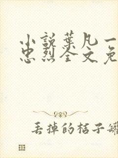 小说叶凡一门十忠烈全文免费