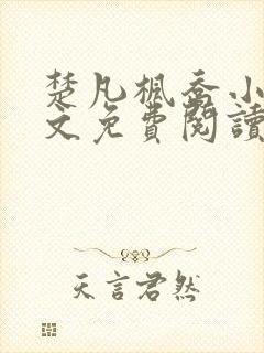 楚凡枫乔小说全文免费阅读最新章节