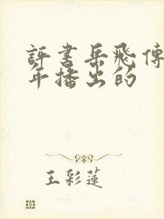 评书岳飞传是哪年播出的