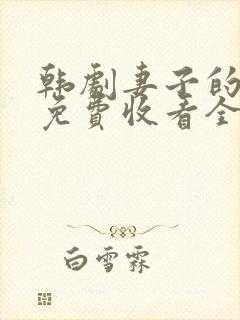 韩剧妻子的秘密免费收看全集封面