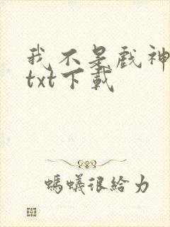 我不是戏神小说txt下载