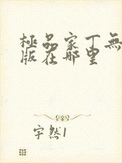 极品家丁无删减版在哪里封面