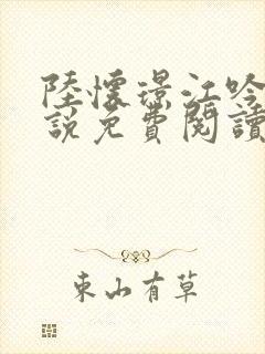 陆怀璟江吟晚小说免费阅读全文正版封面