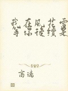 我在风花雪月里等你后续是哪本书