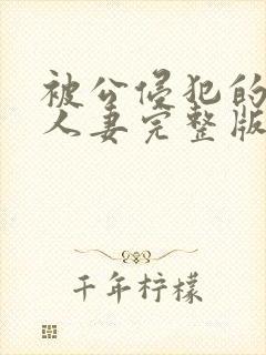 被公侵犯的漂亮人妻完整版封面