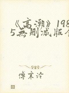 《高潮》1985无删减版全集封面