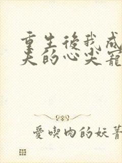 重生后我成了前夫的心尖宠