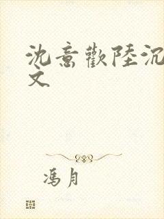 沈意欢陆沉舟全文