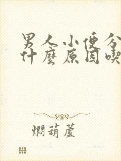 男人小便分叉是什么原因吃什么药