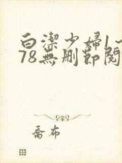 白洁少妇1～178无删节阅读封面