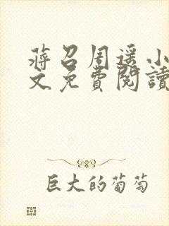 蒋召周遥小说全文免费阅读