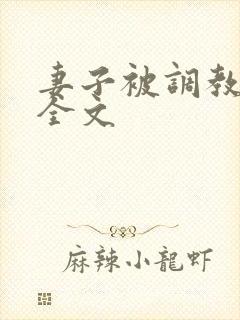 妻子被调教小说全文