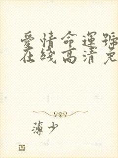 爱情命运号国语在线高清免费观看