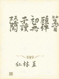 陆子初顾笙免费阅读无弹窗笔趣阁