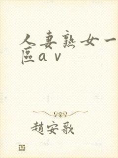 人妻熟女一区二区aⅴ封面