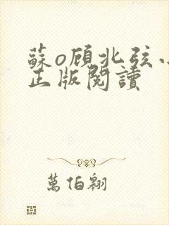 苏o顾北弦小说正版阅读