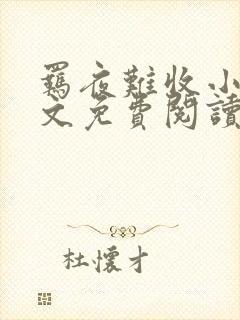 羁夜难收小说全文免费阅读无弹窗