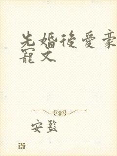 先婚后爱豪门甜宠文封面