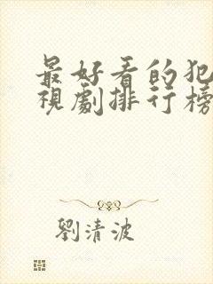 最好看的犯罪电视剧排行榜前十名