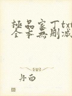 极品家丁txt全本无删减下载
