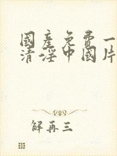 国产免费一级高清淫中国片