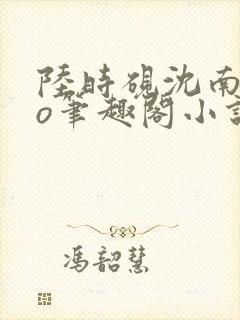 陆时砚沈南初po笔趣阁小说封面