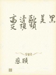 高清欧美黑人猛交视频封面