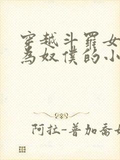 穿越斗罗女人变为奴仆的小说