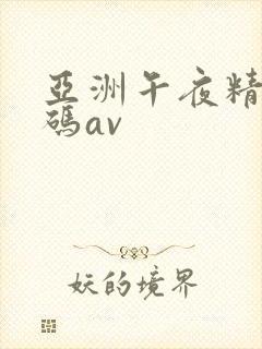 亚洲午夜精品有码av