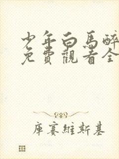 少年白马醉春风免费观看全集高清封面