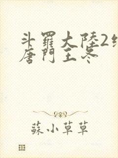 斗罗大陆2绝世唐门王冬