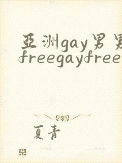 亚洲gay男男freegayfree男男