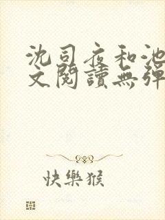 沈司夜和池茵全文阅读无弹窗笔趣阁