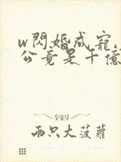 w闪婚成宠,老公竟是千亿大佬》小说