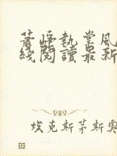 萧峥执掌风云在线阅读最新章节