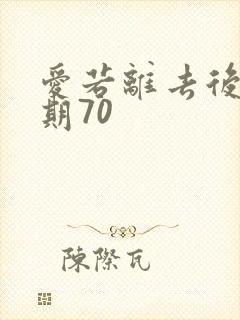 爱若离去后会无期70