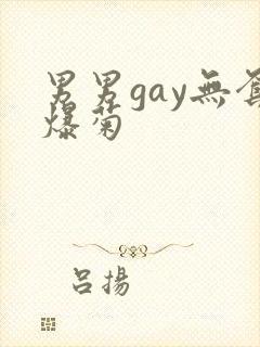 男男gay无套爆菊